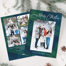 Cartão De Festividades Xadrez de Natal Retroativa 5 Saudação Fotográfica