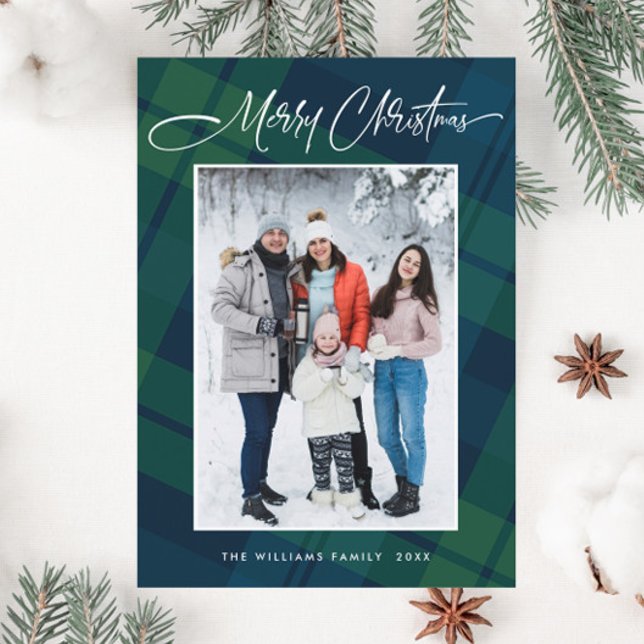 Cartão De Festividades Xadrez de Natal Retroativa Uma Saudação Fotográfic (Criador carregado)