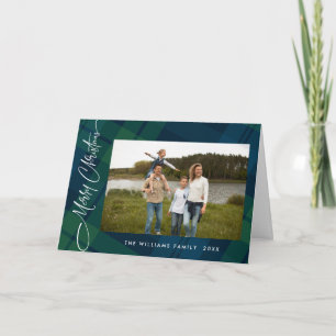 Cartão De Festividades Xadrez de Natal Retroativa Uma Saudação Fotográfic