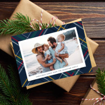 Xadrez de Natal um clássico foto azul marinho
