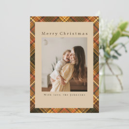 Cartão De Festividades Xadrez Natal Foto Personalizada