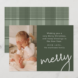 Cartão De Festividades Xadrez Rustic Patchwork Felry Foto de Natal