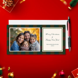 Cartão De Festividades Xadrez Tradicional/Cartão com fotos de Férias Tart