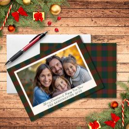 Cartão De Festividades Xadrez Tradicional/Cartão com fotos de Férias Tart