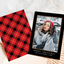 Xadrez Vermelha Russa com Faux Dourado Natal