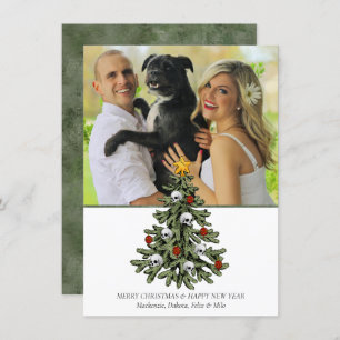 Cartão De Festividades XMAS assustador Um Grunge De Árvore De Natal Mui