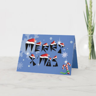 Cartão De Festividades Xmas bonito do divertimento