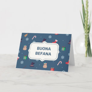 Cartão De Festividades xmas buona Befana