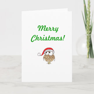 Cartão De Festividades xmas-coruja, Feliz Natal!