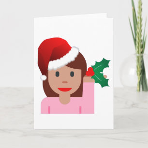 Cartão De Festividades xmas information girl emoji