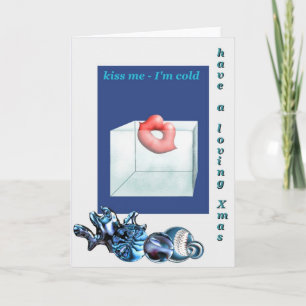 Cartão De Festividades Xmas kiss card 2 by Anjo Lafin