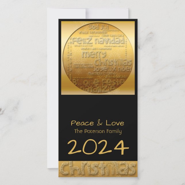 Cartão De Festividades Xmas Personalizado do GV Internacional (Frente)