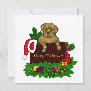 Cartão De Festividades XMas puppy