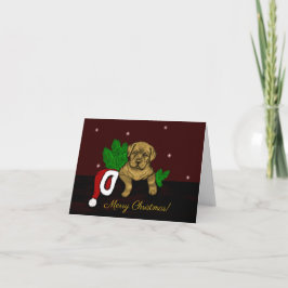 Cartão De Festividades XMas puppy
