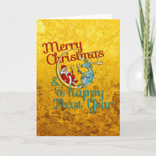 Cartão De Festividades Xmas - SANTA & REINDEER - Christmas - New Year