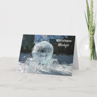 Cartão De Festividades Xmas (treinador branco de neve)