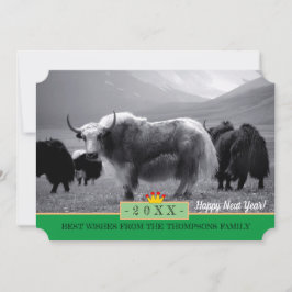 Cartão De Festividades Yaks & Feliz ano novo! Cartão/Himalayas, Yak Tibet