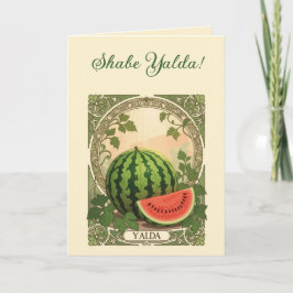 Cartão De Festividades Yalda Watermelon Persian Chelle Night Winter