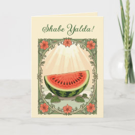 Cartão De Festividades Yalda Watermelon Persian Winter Solstice