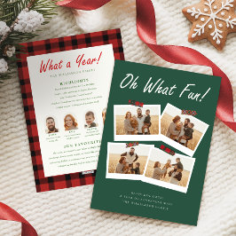 Cartão De Festividades Year in Review Family Photo Collage Christmas