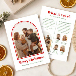 Cartão De Festividades Year In Review What A Year Arch Photo Christmas