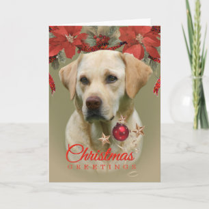 CARTÃO DE FESTIVIDADES YELLOW LAB CHRISTMAS GREETINGS CARDS