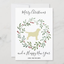Yellow Labrador Elegant Dog Feliz Natal