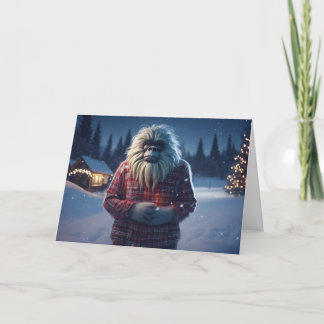 Cartão De Festividades Yeti Com uma Mensagem