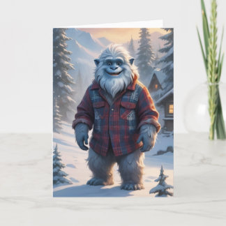 Cartão De Festividades Yeti Feliz