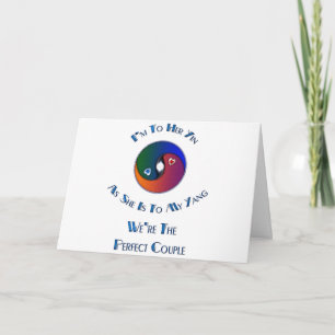 Cartão De Festividades Yin Yang O Casal Para Seu Verso
