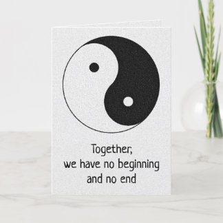 Cartão De Festividades YIN YANG Poem