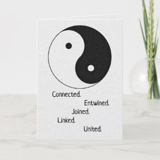 Cartão De Festividades Yin Yang Soulmates - Poema de Conexão