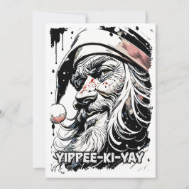 Cartão De Festividades Yippee Ki Yay Engraçado Cotação de Natal Pop