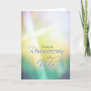 Cartão De Festividades Yo soy la resurrección, Spanish Easter card