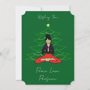 Cartão De Festividades Yogi Pacífico junto à Árvore de Natal