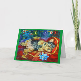 Cartão De Festividades  Yorkshire Terrier