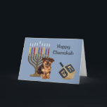 Cartão De Festividades Yorkshire Terrier Chanukah Card Menorah Dreidel<br><div class="desc">Lembrar a família e os amigos durante a temporada de Chanukah é uma maneira maravilhosa de manter contato com as pessoas que você ama e se importa. Criei com amor e cuidado estes cartões Chanukah para cães e tenho a certeza de que qualquer pessoa que ame cães ficará encantada em...</div>