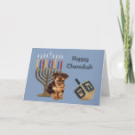 Cartão De Festividades Yorkshire Terrier Chanukah Card Menorah Dreidel<br><div class="desc">Lembrar a família e os amigos durante a temporada de Chanukah é uma maneira maravilhosa de manter contato com as pessoas que você ama e se importa. Criei com amor e cuidado estes cartões Chanukah para cães e tenho a certeza de que qualquer pessoa que ame cães ficará encantada em...</div>
