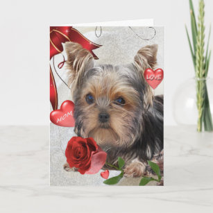 Cartão De Festividades Yorkshire Terrier Momma Love