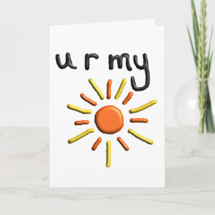 Cartão De Festividades “YOU ARE MY SUNSHINE" custom VALENTINES day card
