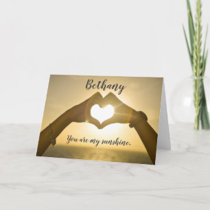 Cartão De Festividades You Are My Sunshine Valentine's Day Card