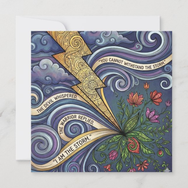 Cartão De Festividades You Are The Storm Empowering Personalized Card (Frente)