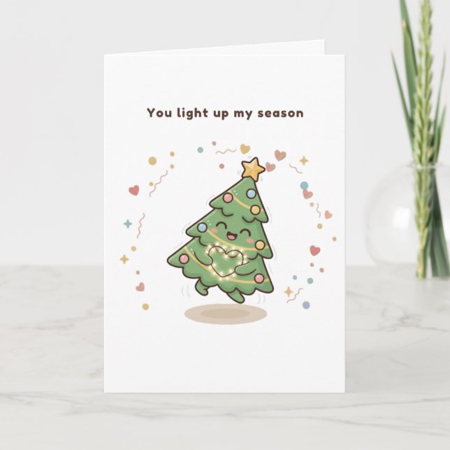 Cartão De Festividades You Light Up My Season Puchi Dōshi Christmas card (Frente)