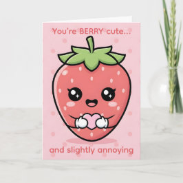 Cartão De Festividades You’re Berry Cute — Funny Valentine’s Day