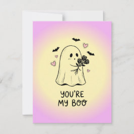 Cartão De Festividades You’re My Boo Kawaii Cute Ghost Valentine