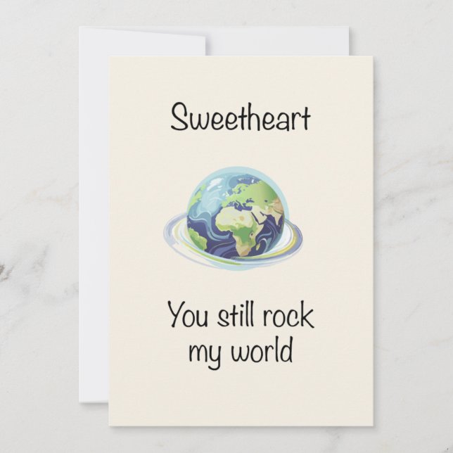 Cartão De Festividades You Still Rock My World Valentine Postcard (Frente)