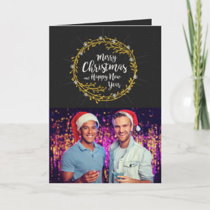 Cartão De Festividades YOUR PHOTO Christmas Wishes greeting card