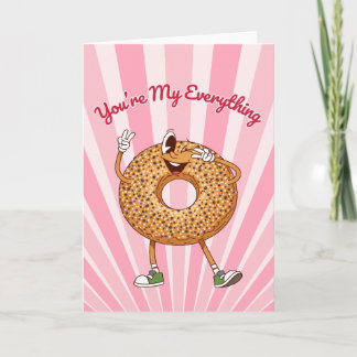 Cartão De Festividades You're My Everything Bagel Valentines Day Card