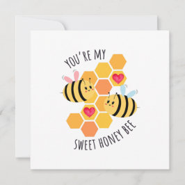 Cartão De Festividades You're My Sweet Honey Bee Flat Card