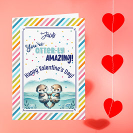 Cartão De Festividades You're Otterly Amazing cute otter Valentine